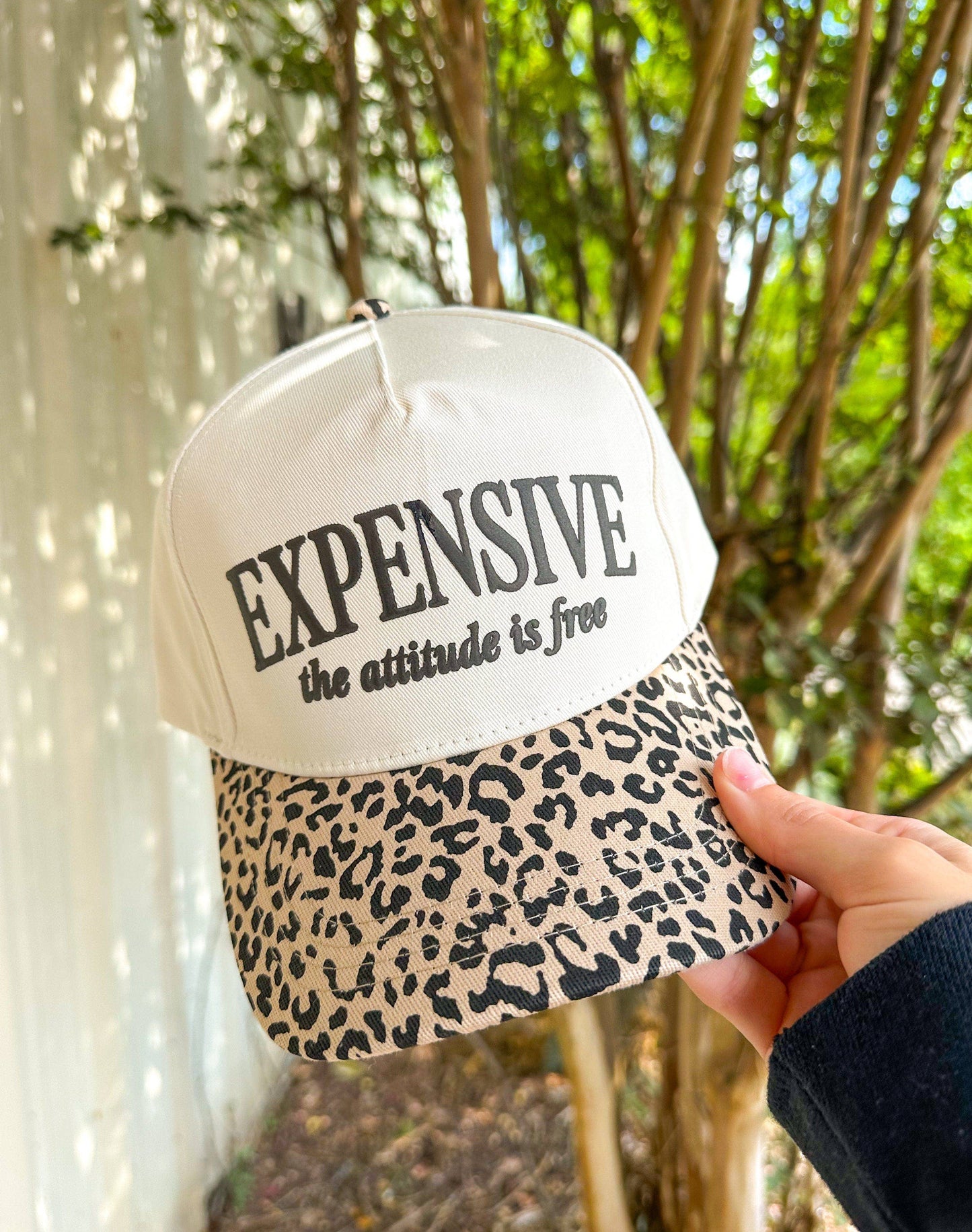 EXPENSIVE Leopard/Tan Canvas Trucker Hat