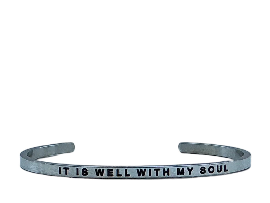 MantraBand It Is Well With My Soul Cuff