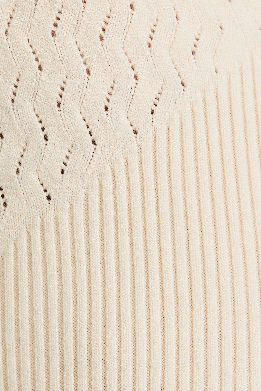POINTELLE WITH RIB SLEEVELESS SWEATER TOP