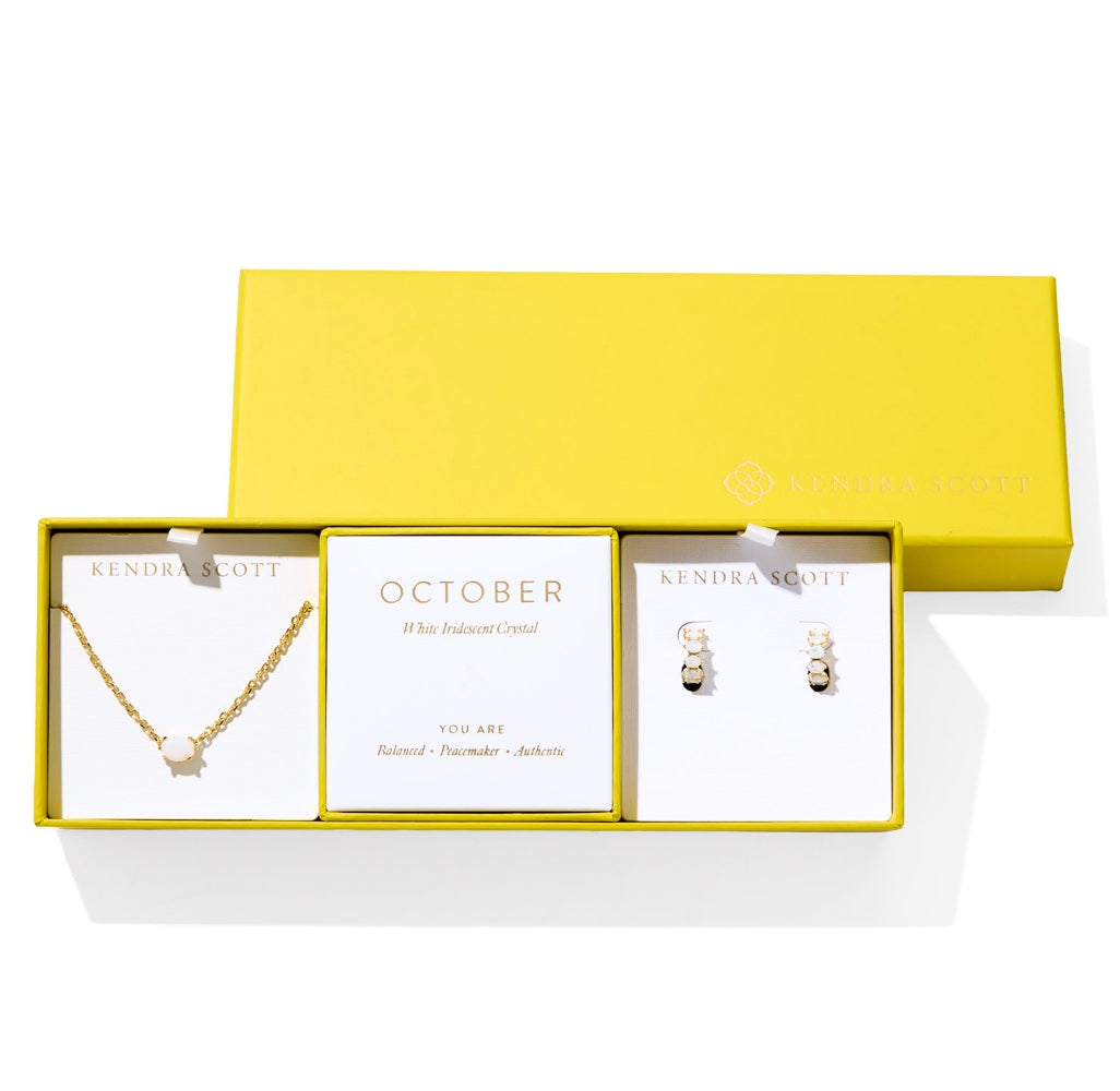 Kendra Scott Cailin Birthstone Necklace & Earring Set (All Months)