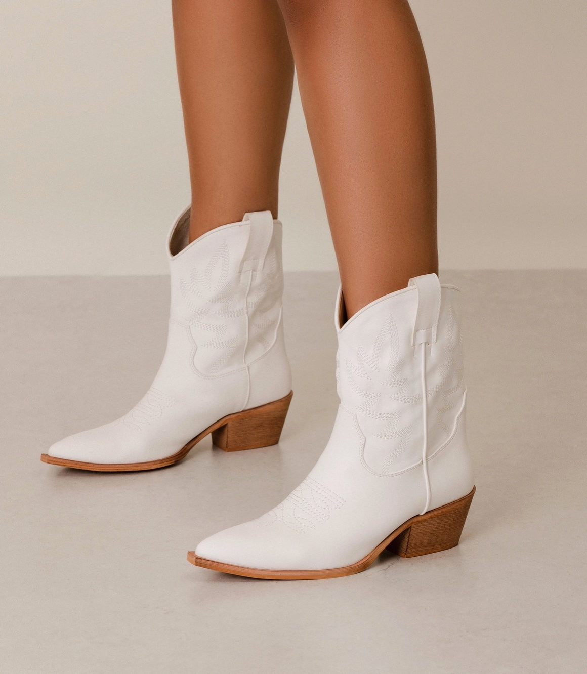MiiM Claire Western Luxe Kinsey Booties White