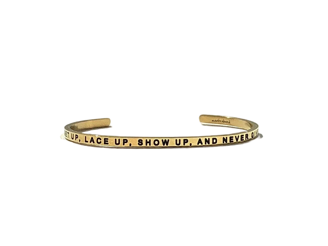 MantraBand Get Up, Lace Up, Show Up, and Never Give Up Cuff