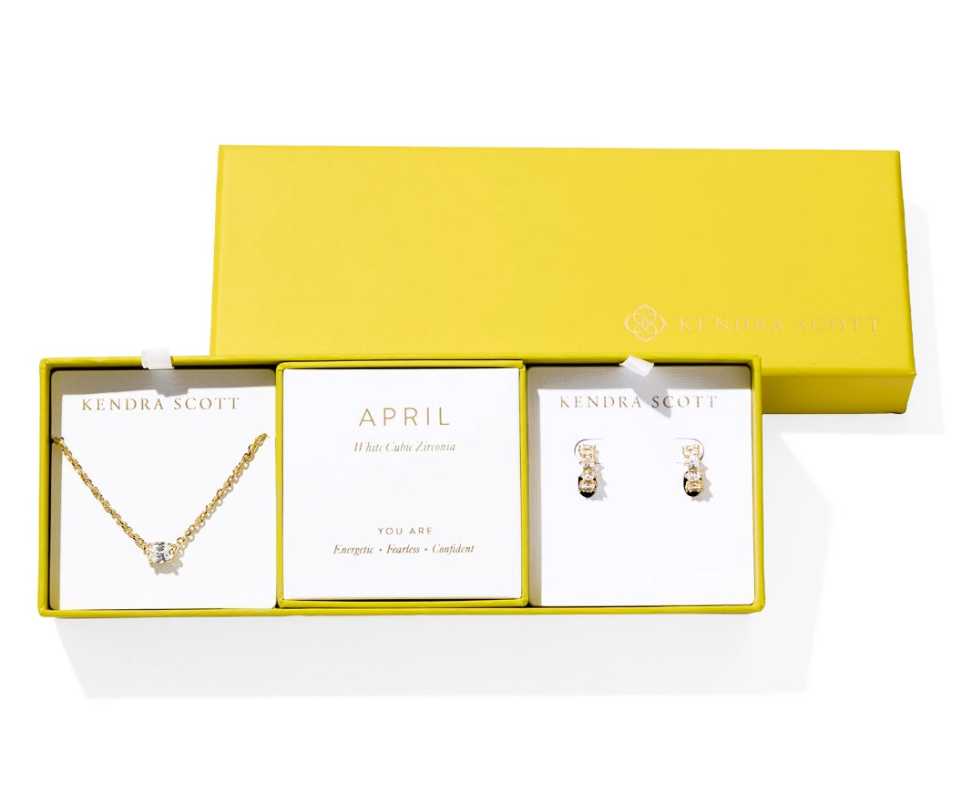 Kendra Scott Cailin Birthstone Necklace & Earring Set (All Months)