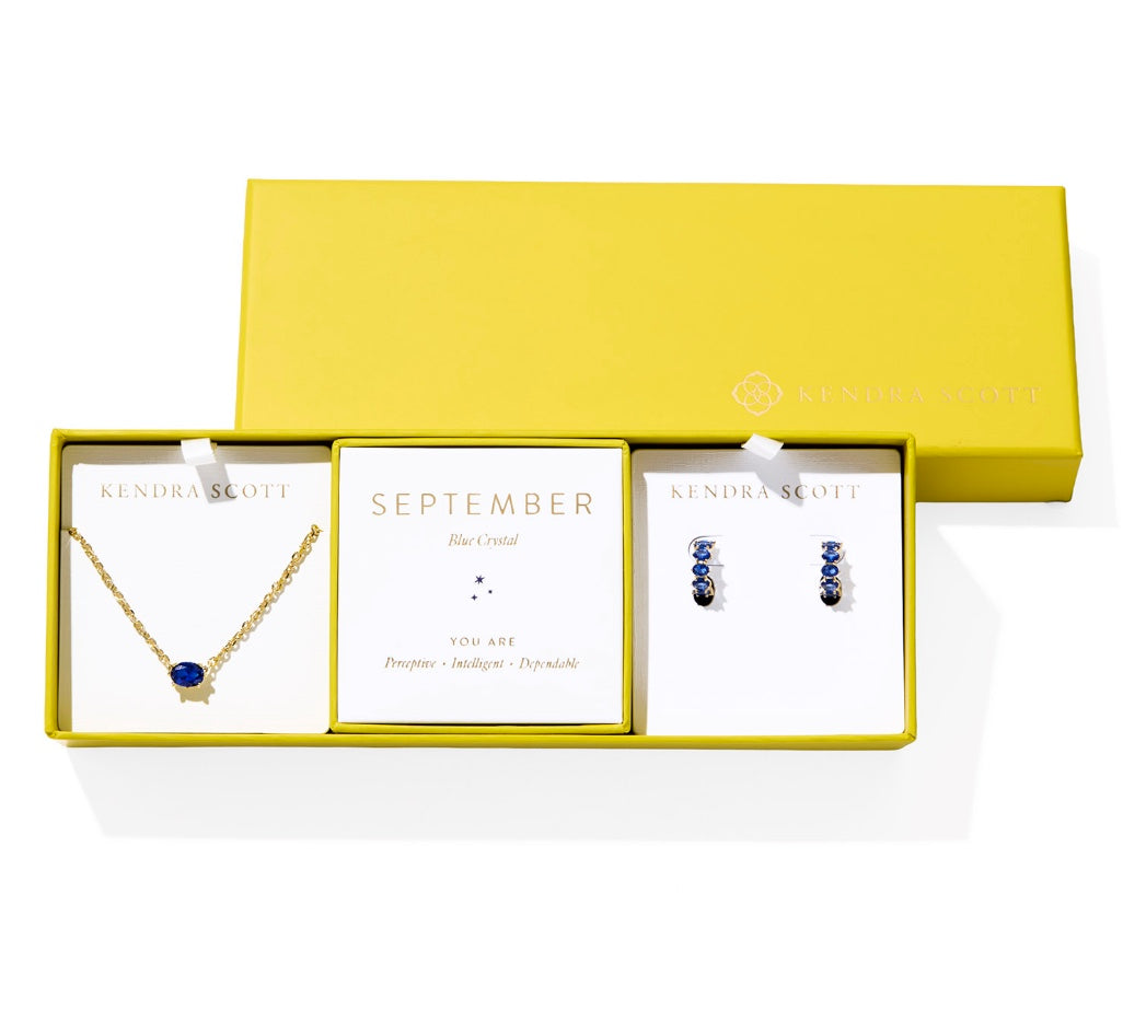 Kendra Scott Cailin Birthstone Necklace & Earring Set (All Months)