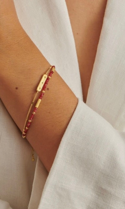 Katie Loxton - Waterproof Birthstone Bracelet January Garnet