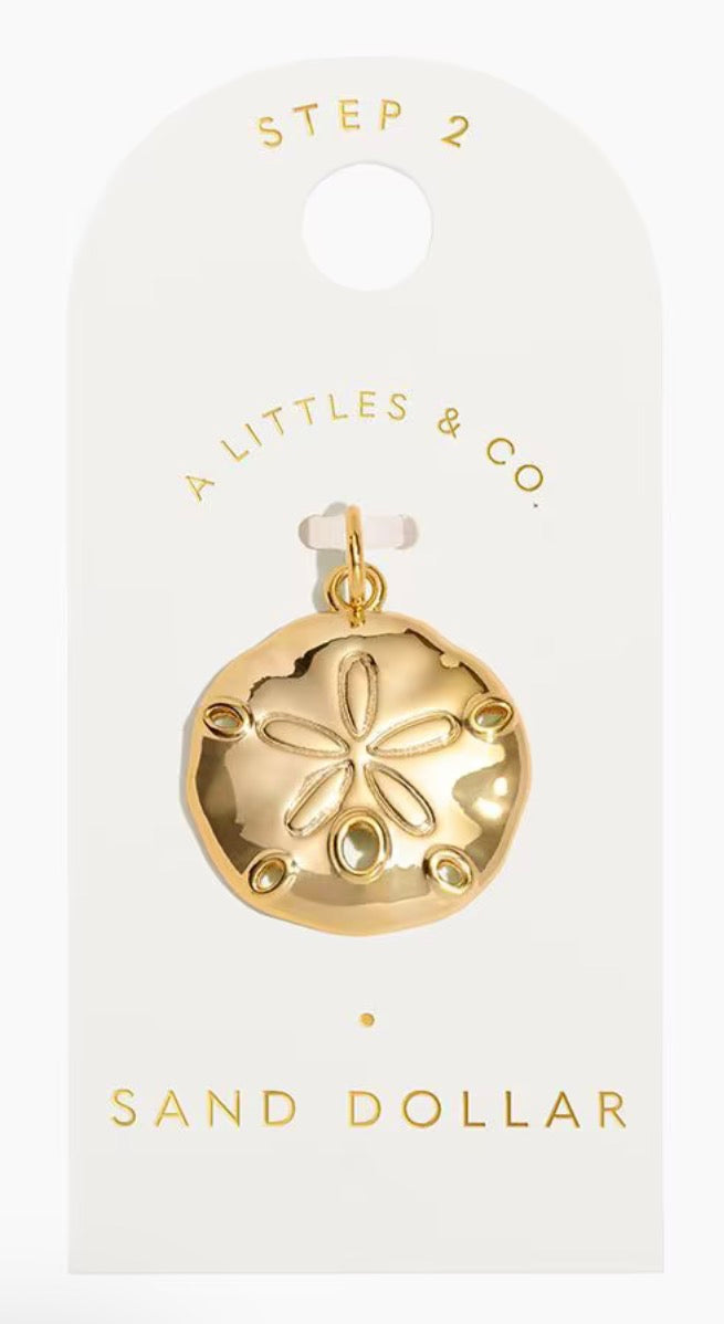 A Littles & Co. Gold Charm - Medium Sand Dollar