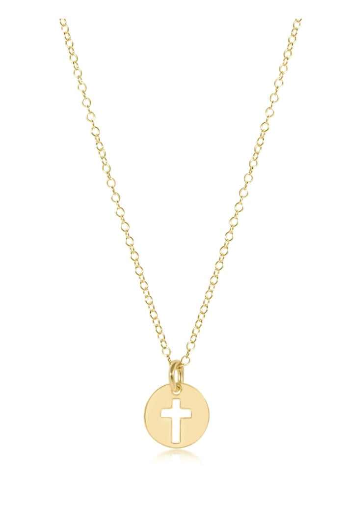 enewton gold necklace- Blessed Gold Disc 16mm