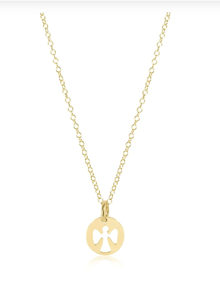 enewton gold necklace- Guardian Angel Gold disc 16mm