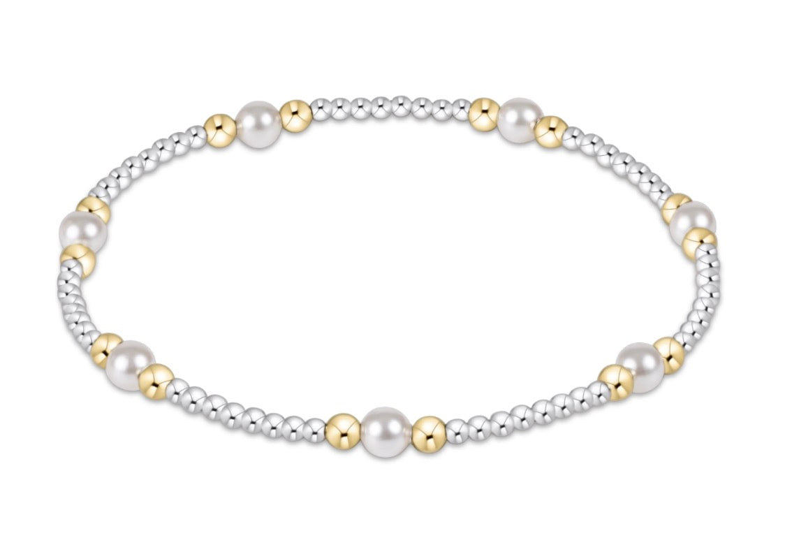 enewton Classic Mixed Metal Pearl Purpose Bracelet