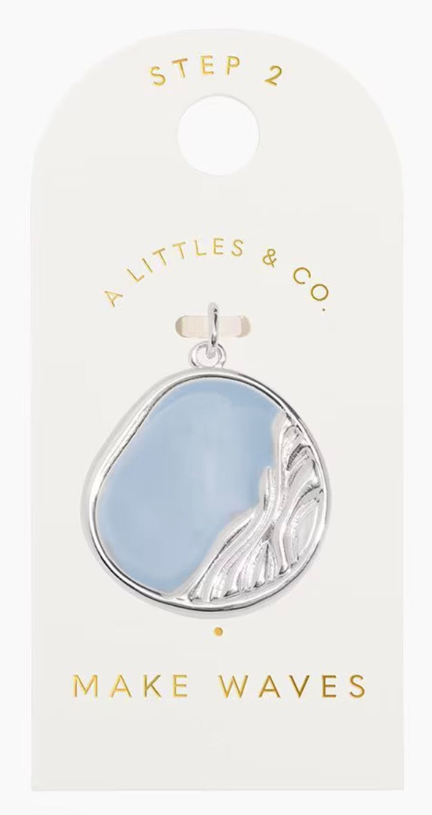 A Littles & Co. Silver Charm - Large Make Waves