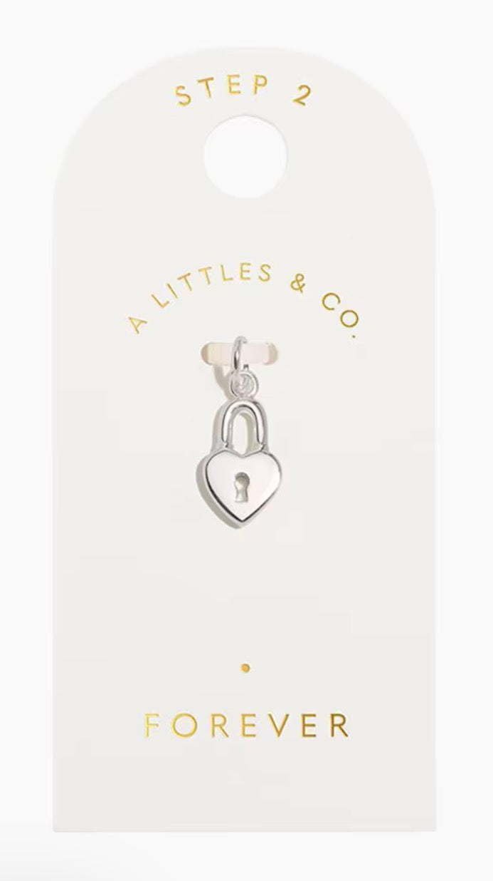 A Littles & Co. Silver Charm - Small Forever Heart Locket