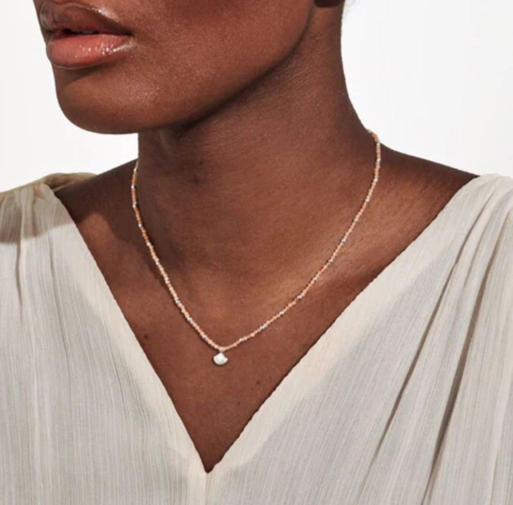 A Littles & Co. - Loved By You Sunstone Shell Silver Plated Necklace