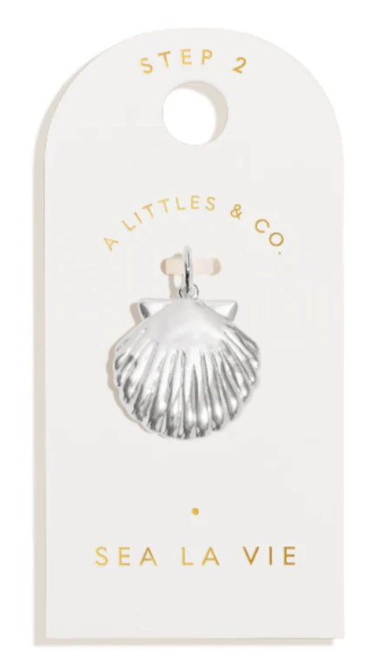 A Littles & Co. Silver Charm - Medium Sea La Vie Shell