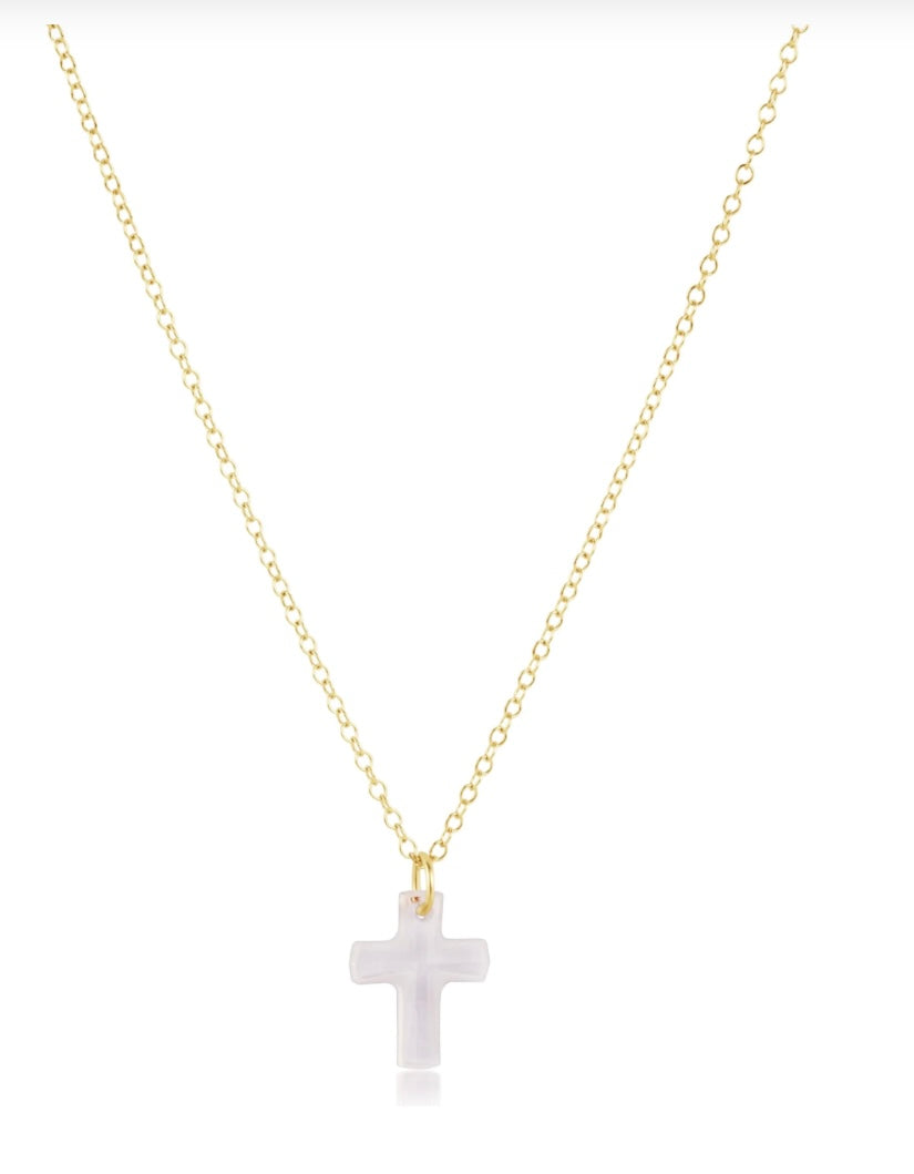 enewton Blessed Crystal Charm Gold Necklace-16mm