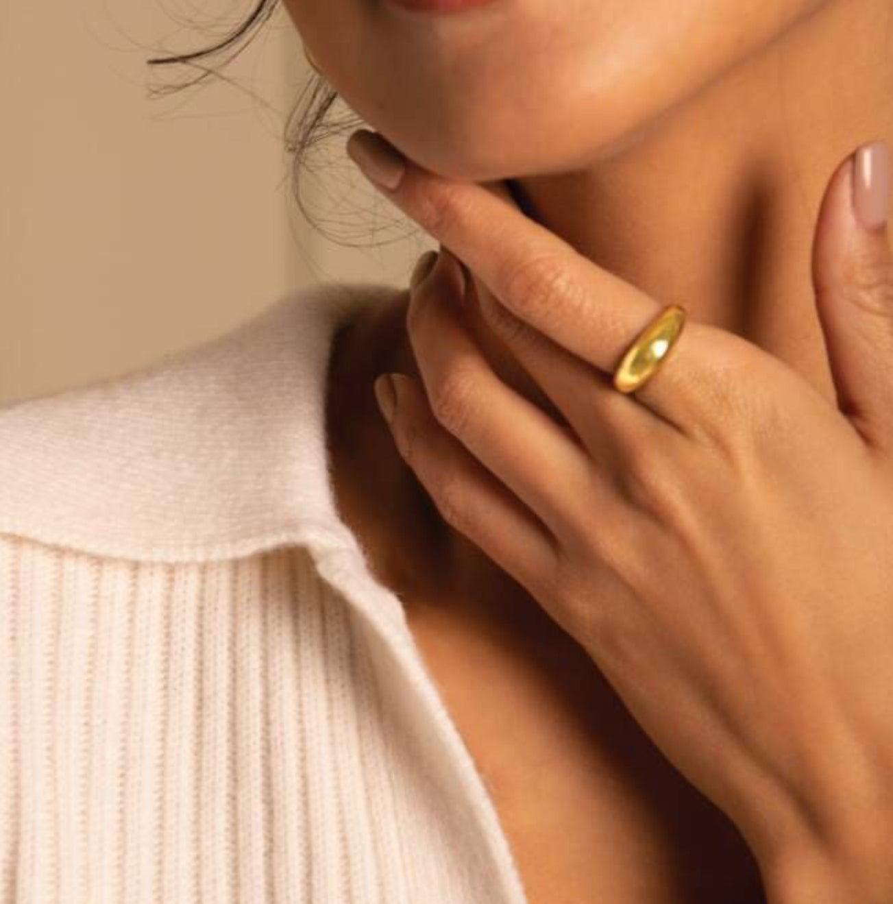 Katie Loxton - Gold Aura Dome Ring