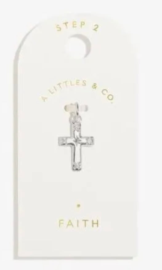 A Littles & Co. Silver Charm - Small Faith Cross