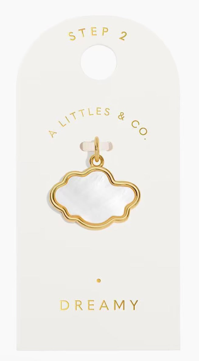 A Littles & Co. Gold Charm - Medium Dreamy Cloud