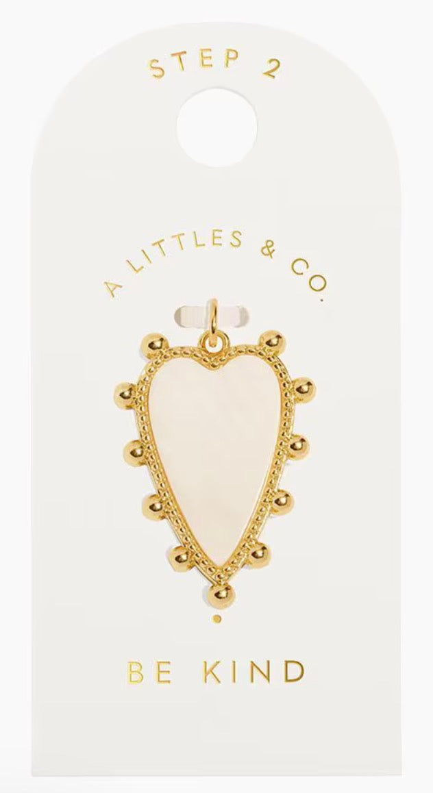 A Littles & Co. Gold Charm - Large Be Kind Heart