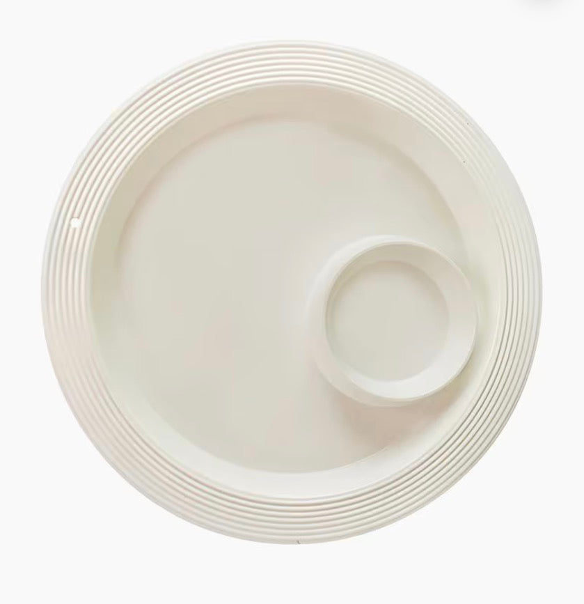 Nora Fleming - Pinstripes Melamine Chip and Dip Platter MEL15