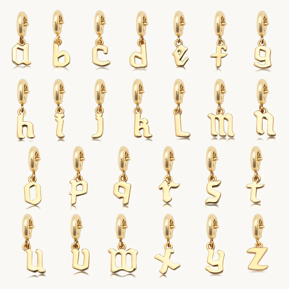 Little Words Project Gothic Letter Charm