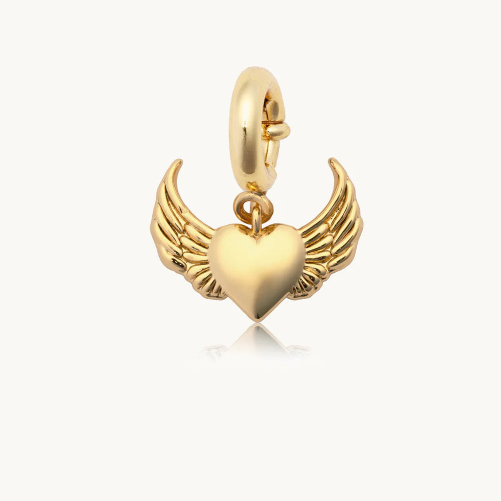 Little Words Project Heart with Angel Wings Charm