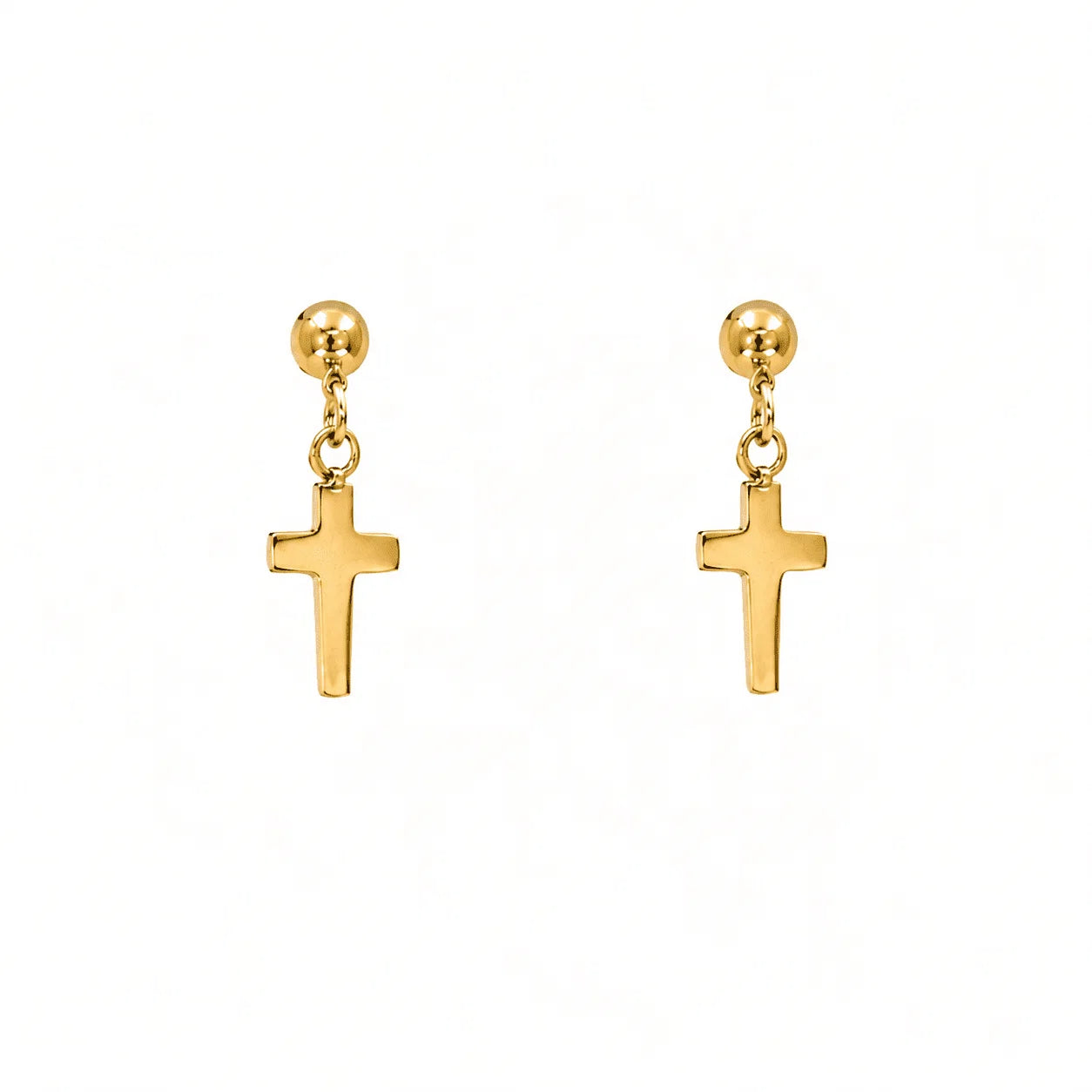 Linny Co Screwback Stud Earring - Millie Cross Gold