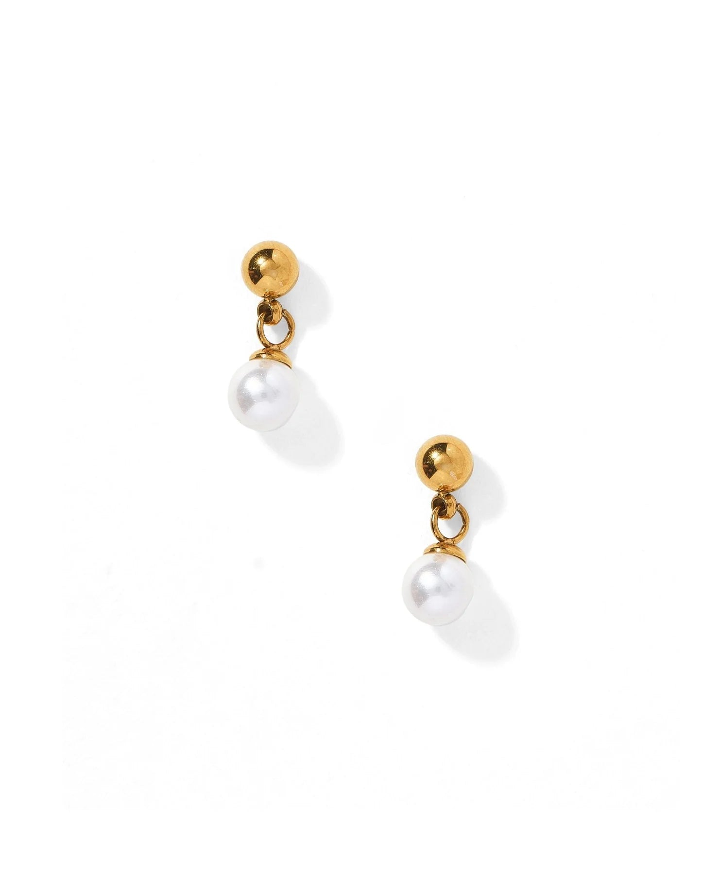 Linny Co Screwback Stud Earrings - Millie Pearl Gold