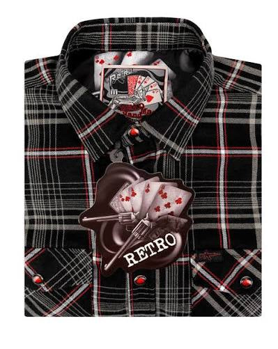 Retro Rifle Dead Man's Hand Flannel