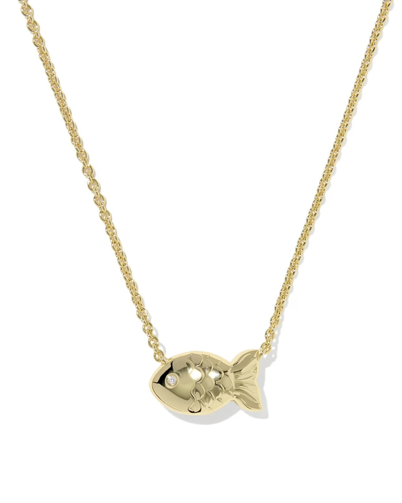 Kendra Scott Parker Fish Gold or Silver Short Pendant Necklace