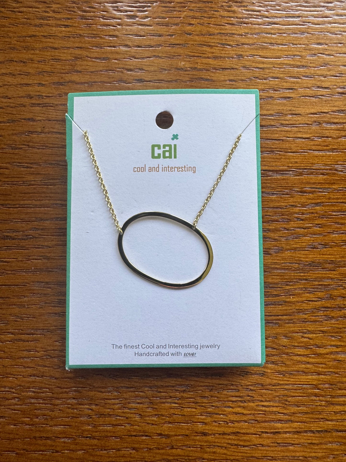 cai Sideways Medium Initial Necklace - Letter O