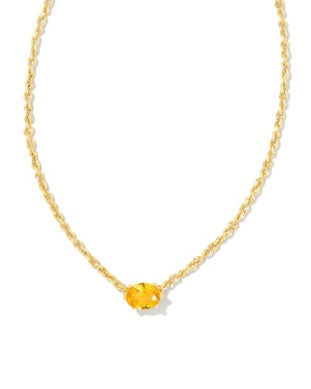 Kendra Scott Cailin Crystal Pendant Birthstone Necklace - Gold