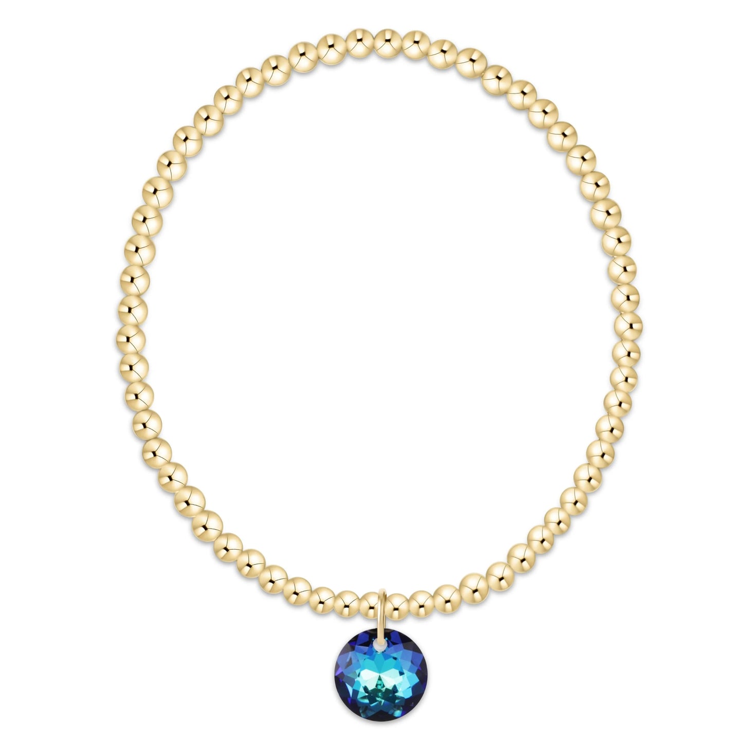 enewton Classic Gold 3mm Reflection Birthstone Bracelet