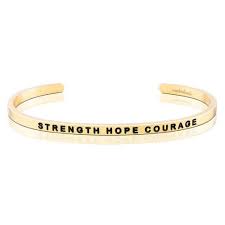 MantraBand Strength Hope Courage Cuff