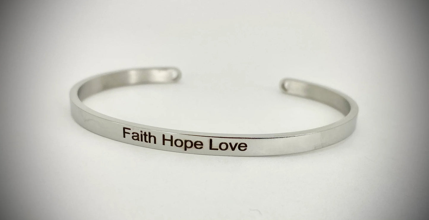 MantraBand Faith Hope Love Cuff