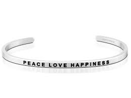 MantraBand Peace Love Happiness Cuff