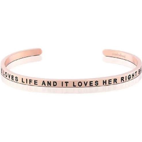 MantraBand She Loves Life and It Loves Her Right Back Cuff