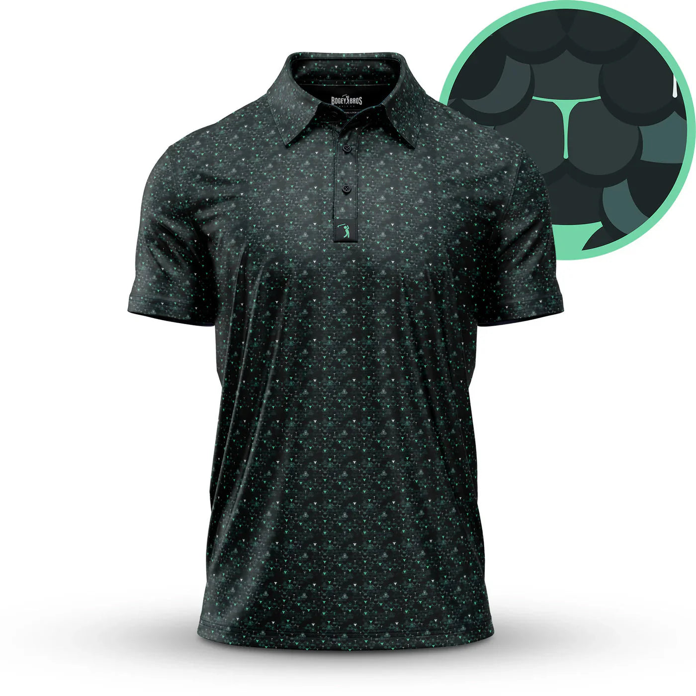 Bogey Bros Whale Tail Snakeskin Polo