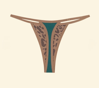 Huha String Thong 2.0 Mineral Undies Leopard Tan