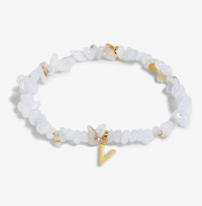 A Littles & Co. - Stone Initial Bracelet