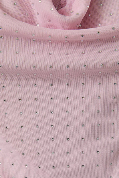 MESH TOP WITH RHINESTONES