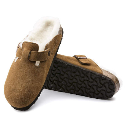 Birkinstock Boston Shearling Suede Leather in Mink