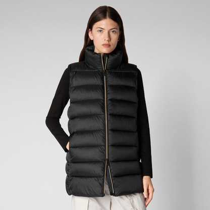Save the Duck Coral Quilted Layering Vest - Black