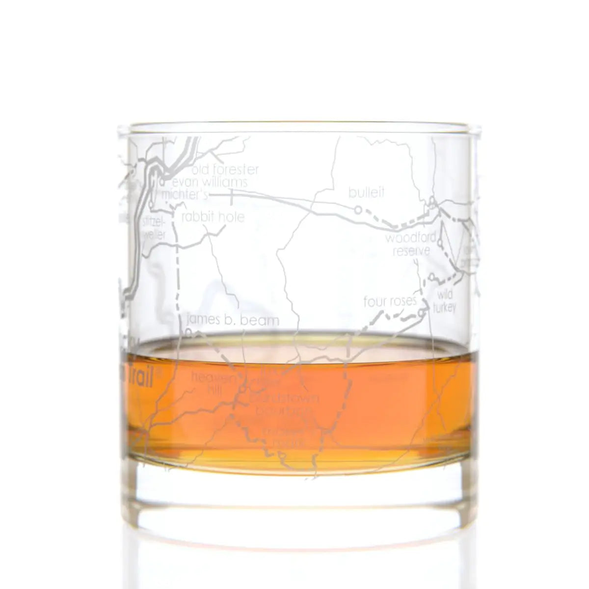 Kentucky Bourbon Trail® - Trail Map - Rocks Glass - 11 oz