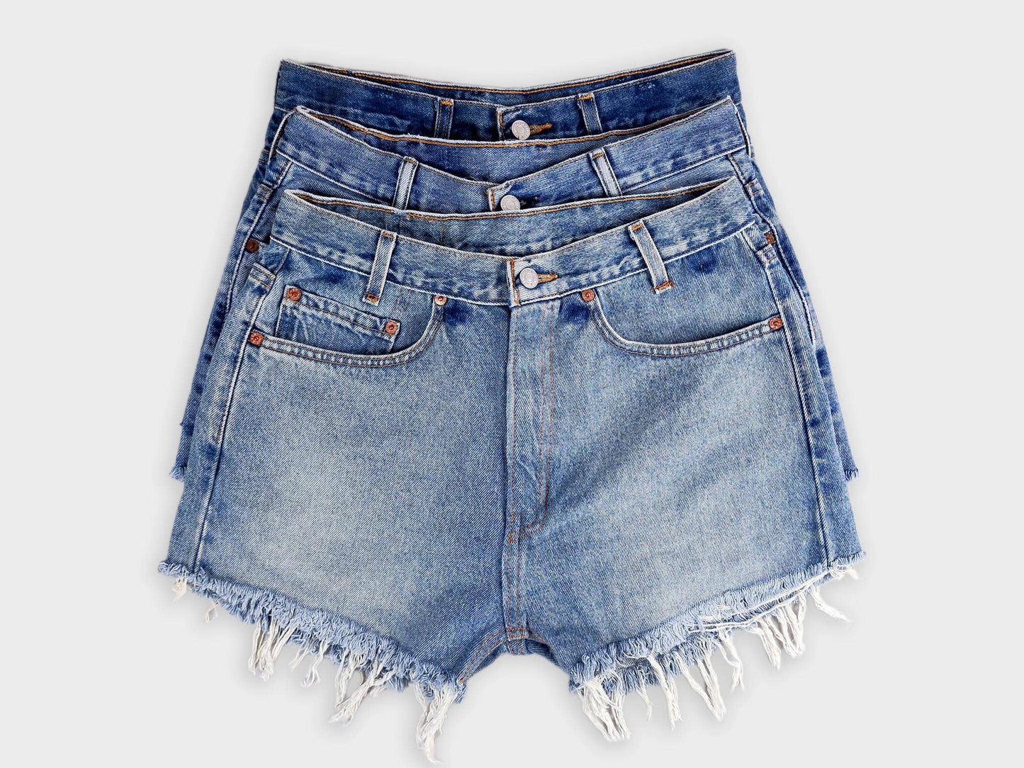 High-Rise Levis Upcycled Denim Cutoff Shorts - Original