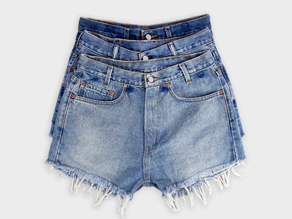 High-Rise Levis Upcycled Denim Cutoff Shorts - Original
