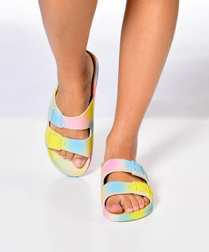 Cacatoès Lapa Tie & Dye Blue Scented Sandals