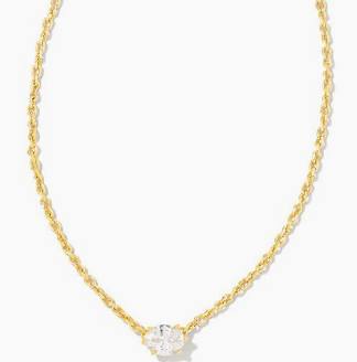 Kendra Scott Cailin Crystal Pendant Necklace - Gold