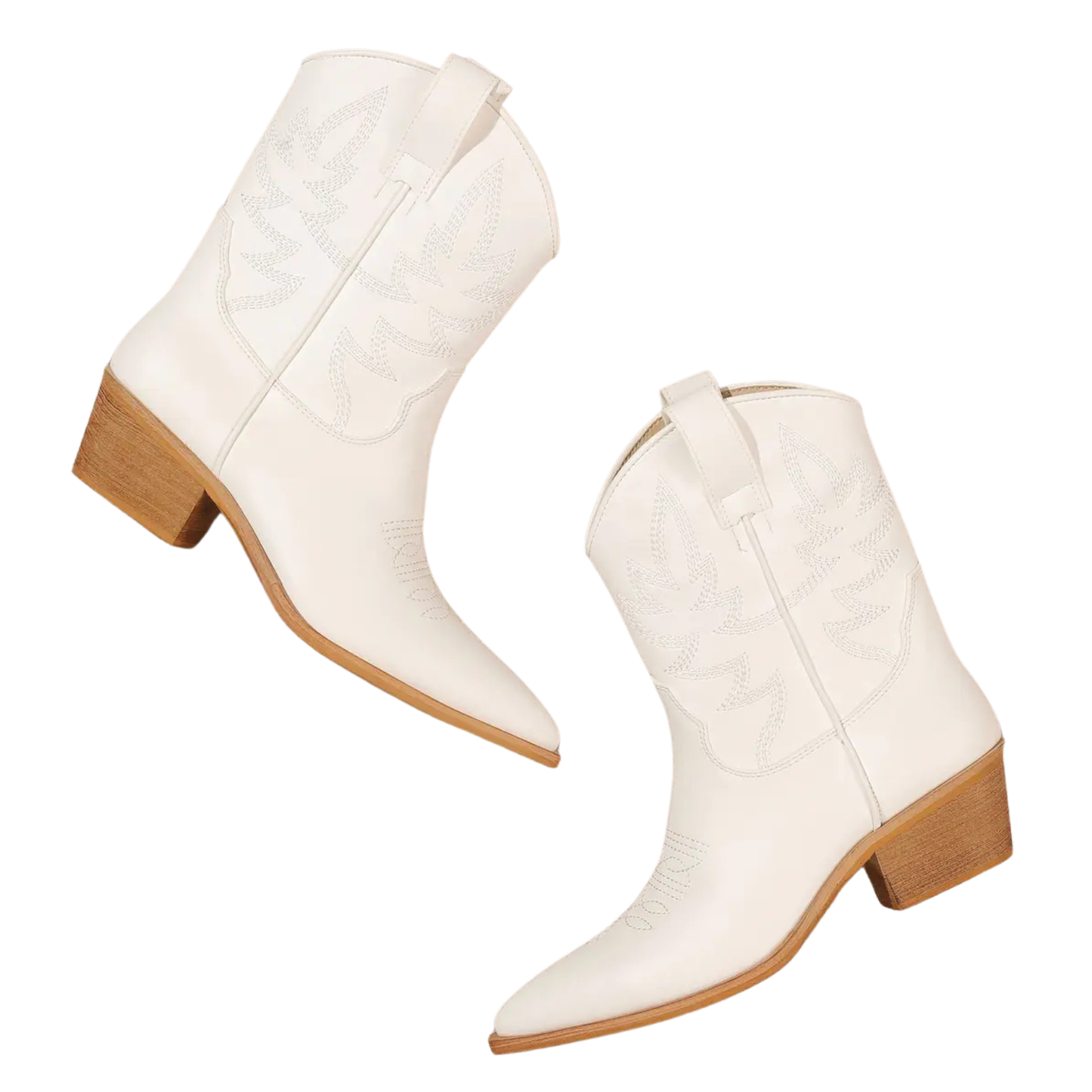 MiiM Claire Western Luxe Kinsey Booties White