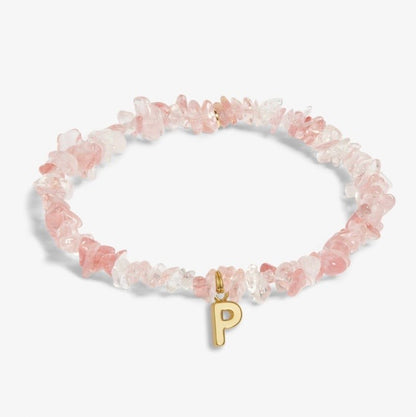 A Littles & Co. - Stone Initial Bracelet