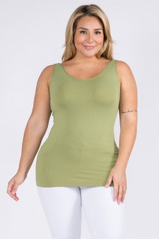 Yelete Lady's V or U Neckline Reversible Seamless Cami Tank Top